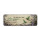 Hummingbirds Return Address Label