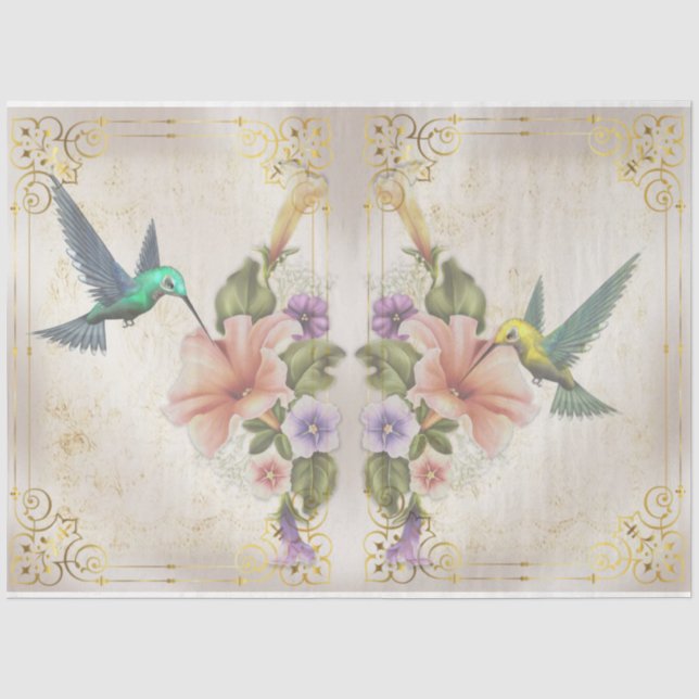Hummingbirds Series Design 4 Tissue Paper (Front)