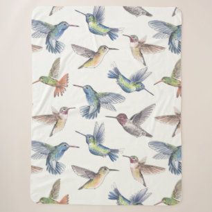 Hummingbirds Sherpa Blanket