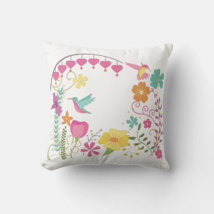 Hummingbirds Throw Pillow
