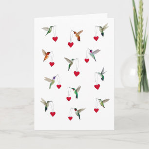 Hummingbirds Valentine's Day Card