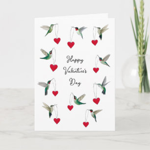 Hummingbirds Valentine's Day Card