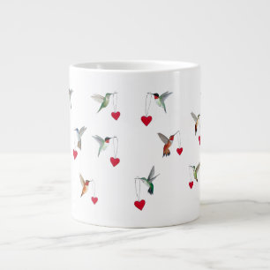Hummingbirds Valentine's Day Large Coffee Mug