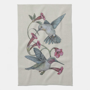 Hummingbirds & Vine Kitchen Towel