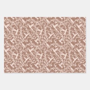 Hummingbirds Wrapping Paper Flat Sheet Set of 3