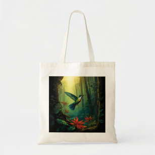 Hummingbord in a Forest Tote Bag