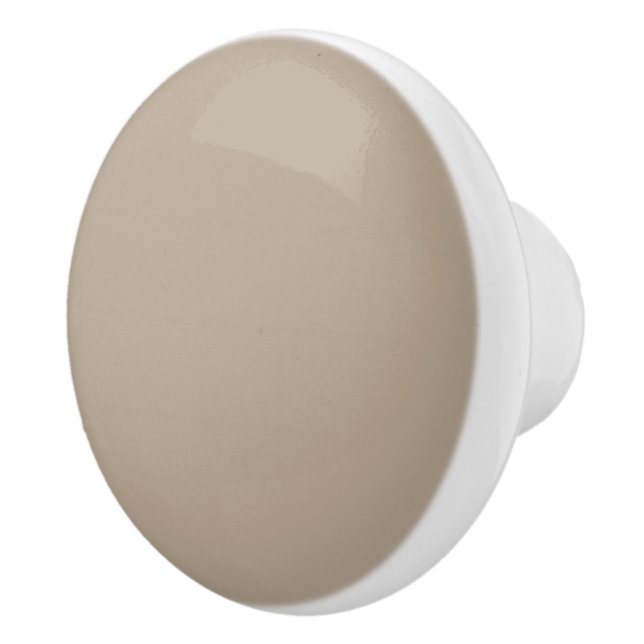 Hummus Beige, Light Brown Neutral Solid Colour Ceramic Knob (Right)