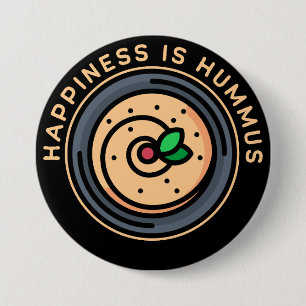 Hummus is Happiness 3 Inch Round Button