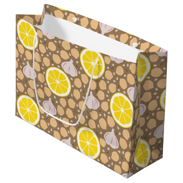 Hummus Large Gift Bag (Front Angled)