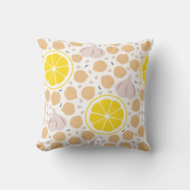 Hummus Throw Pillow (Front)