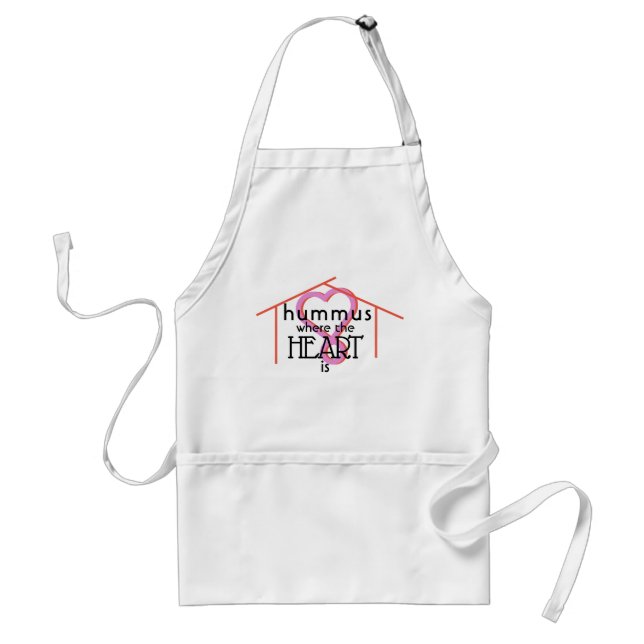 Hummus Where The Heart Is Typography Standard Apron (Front)
