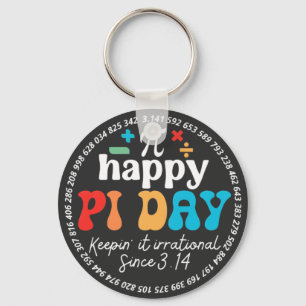 Humor Be Irrational Celebrate Pi Symbol Math Keychain