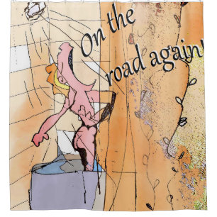 Humor Cartoon Funny Singing in the Shower Novelty