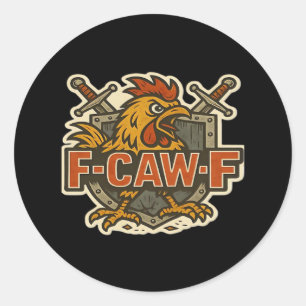 Humor Crow Funny Gothic F-Caw-F Classic Round Sticker
