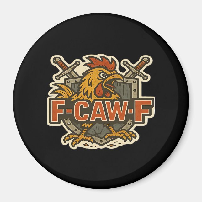 Humor Crow Funny Gothic F-Caw-F Magnet (Front)