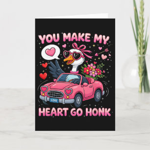 Humor Cute Lovely Goose Coquette Valentine Funny P Card