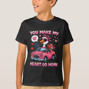 Humor Cute Lovely Goose Coquette Valentine Funny P T-Shirt