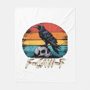 Humor F-Caw-F Gothic Funny Crow Essential Retro St Fleece Blanket