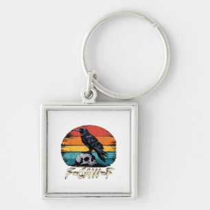 Humor F-Caw-F Gothic Funny Crow Essential Retro St Keychain