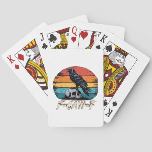 Humor F-Caw-F Gothic Funny Crow Essential Retro St Playing Cards