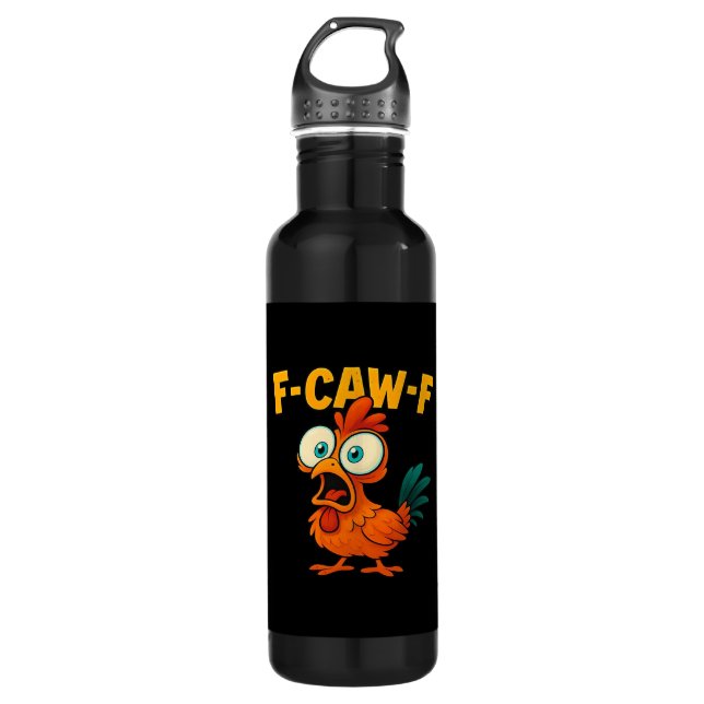 Humor Funny Crow F-Caw-F Gothic 710 Ml Water Bottle (Front)