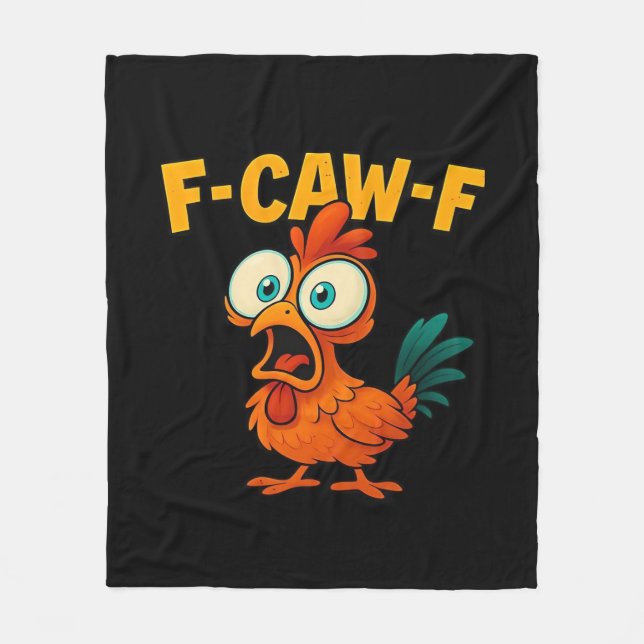 Humor Funny Crow F-Caw-F Gothic Fleece Blanket (Front)