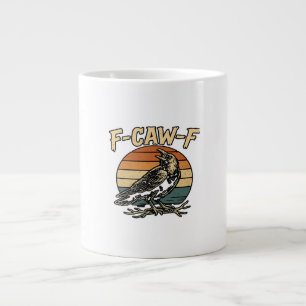 Humor Gothic F Caw F Funny Crow Creative Style Large Coffee Mug