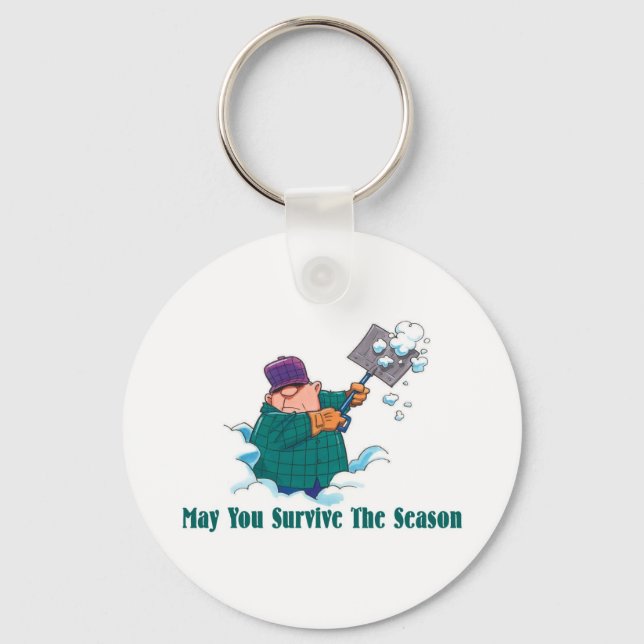 HUMOR: May You Survive Holiday Season Keychain (Front)
