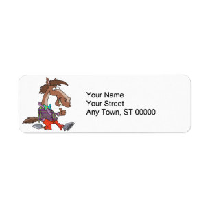 humoriste thumbs up nerdy horse dessin animé