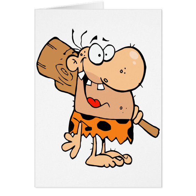 humoristique caveman avec club (Devant)