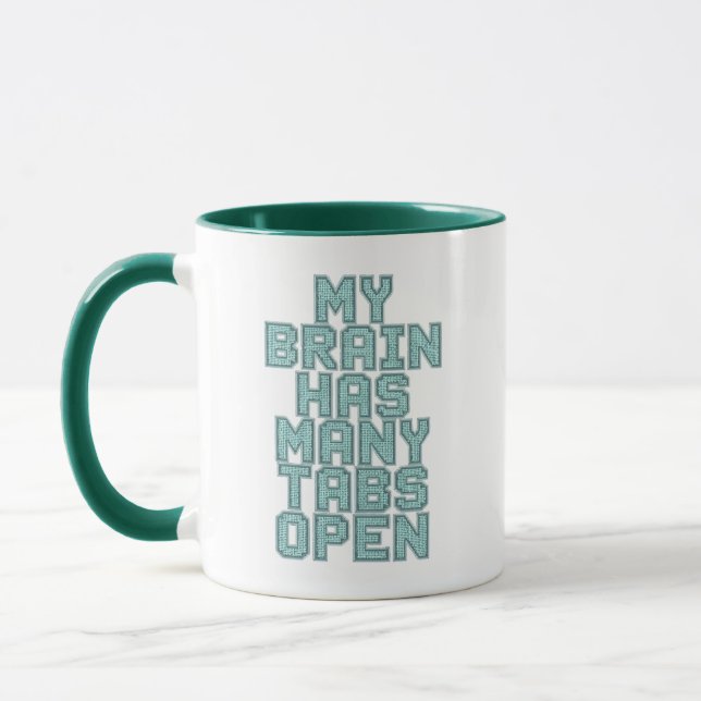 Humorous Anxiety and Overthinking Saying Mug (Left)