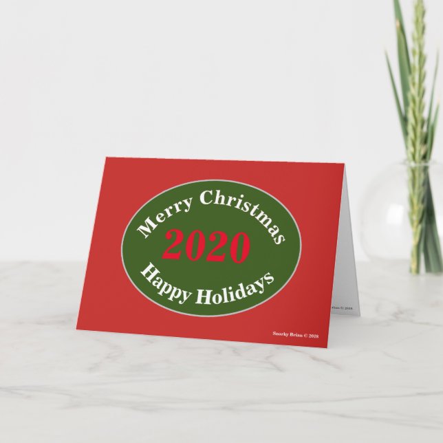 Humorous Belated Christmas Greeting Card (Front)