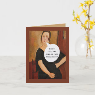 HUMOROUS BIRTHDAY CARD/ INCREDULOUS WOMAN CARD