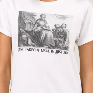 Humorous Breastfeeding Vintage Mom Illustration T-Shirt