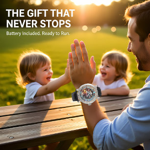 Humorous Cartoon Adorable Cow Funny Textual Art Watch