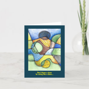 Humorous Clown acting like a clown Card