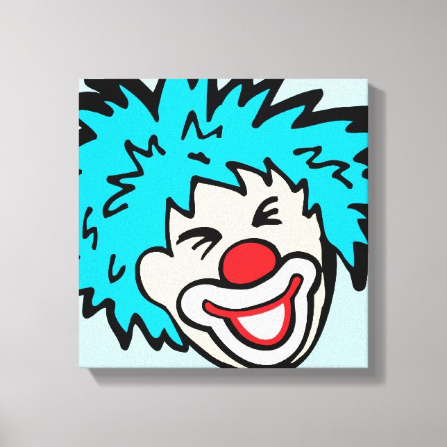 Humorous clown graphic canvas wrap print (Front)