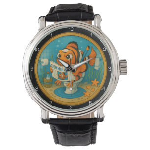 Humorous Clownfish Bathroom Watch