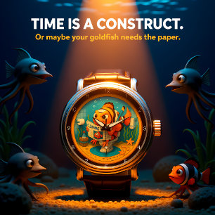 Humorous Clownfish Bathroom Watch
