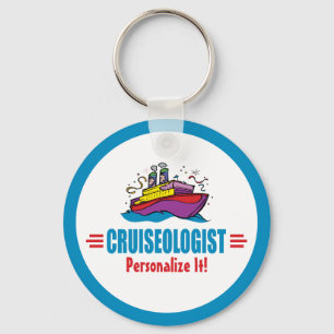 Humorous Cruise Ship Funny Cruiseologist Travel Keychain