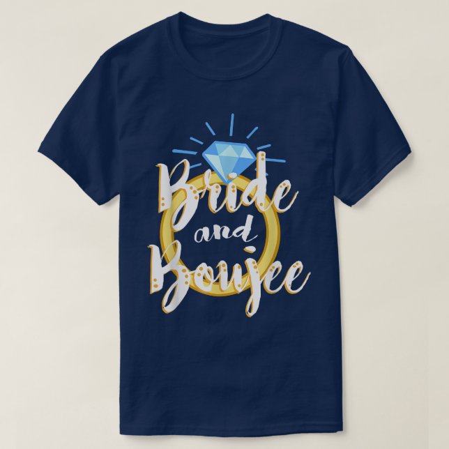 Humorous Drinking Bride Sarcastic Bridal Funny Wom T-Shirt (Design Front)