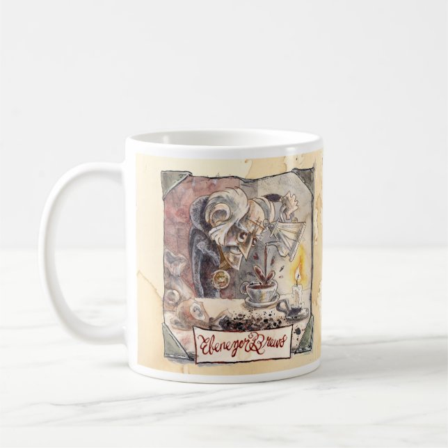 Humorous Ebenezer Brews Classic Coffee Mug (Left)