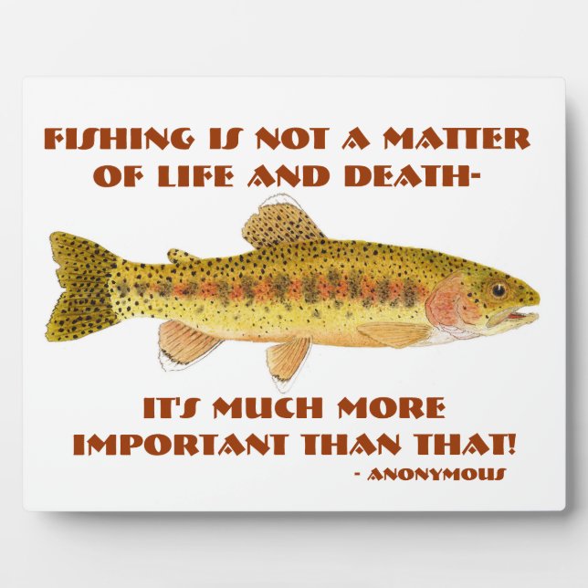 Humorous Fishing Plaque (Devant)