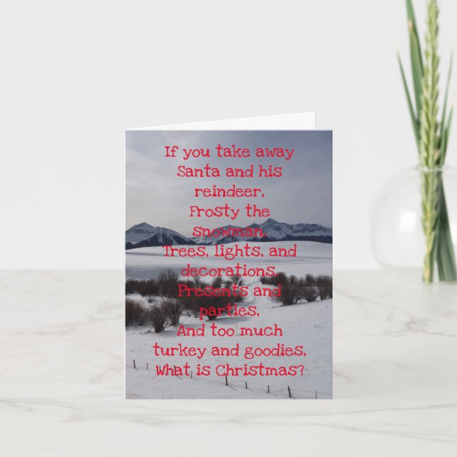 Humorous Gospel Christmas Card (Front)