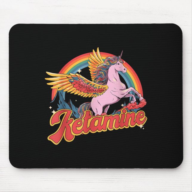 Humorous Ketamine Horse Emergency Funny Mental Hea Mouse Pad (Front)