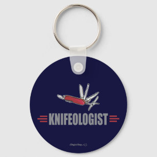 Humorous Knife Collector Keychain