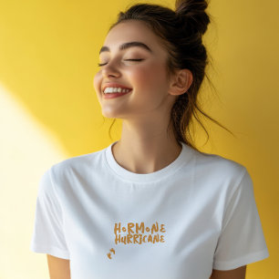 Humorous pregnancy baby fingerprint orange T-Shirt