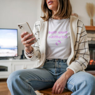Humorous pregnancy fingerprint pink T-Shirt