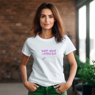 Humorous pregnancy fingerprint pink T-Shirt