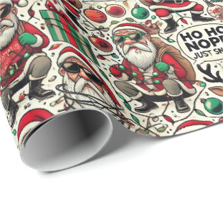 Humorous Satirical Christmas Wrapping Paper